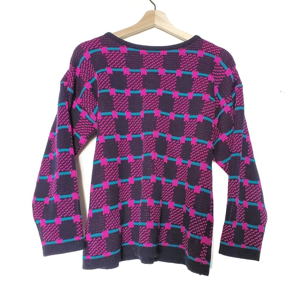 Brass Plum | Vintage 80s Bright Mutton Sleeve Sweater